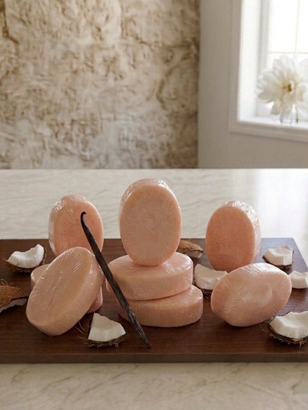 Toasted Vanilla Botanical Oval Hand Poured Goat Milk Soap Bar